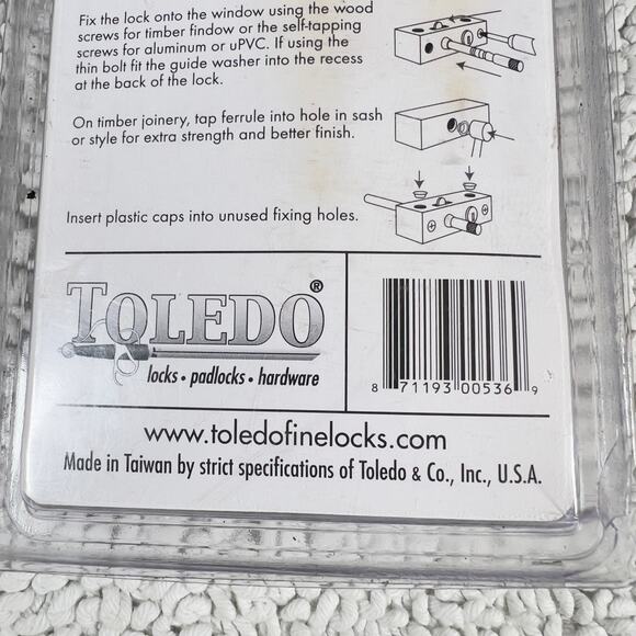 Toledo Window Security Multi Bolt TWS02-S Hinged Casement, Vert. Sash, Sliding - Picture 5 of 10